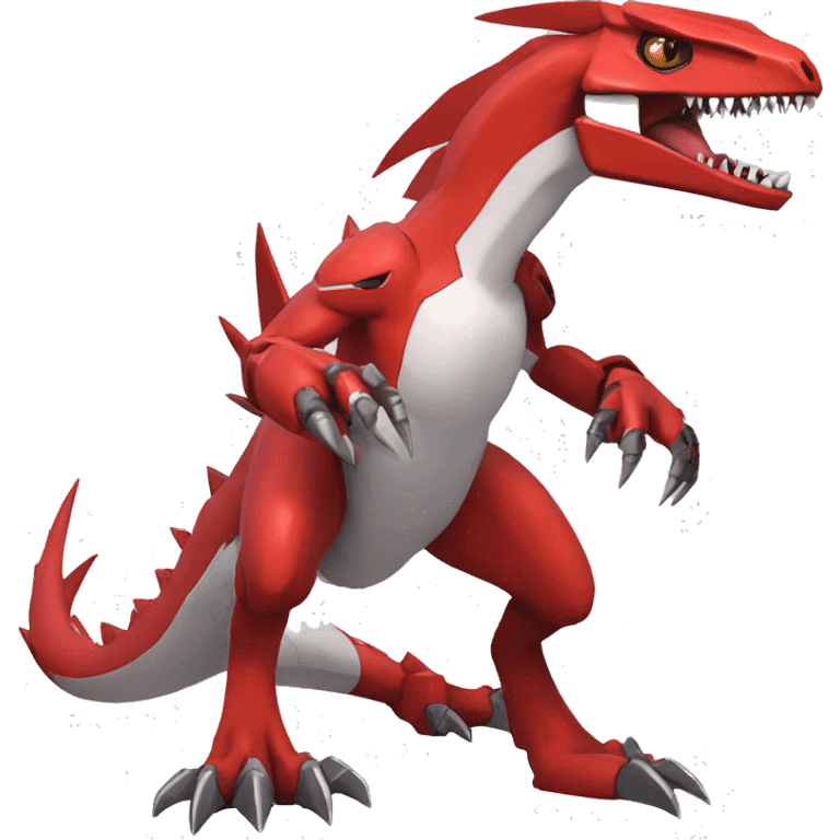  Cool Edgy Red Digimon-Fakemon-Guilmon-Velociraptor-Dragon-Mecha full body emoji