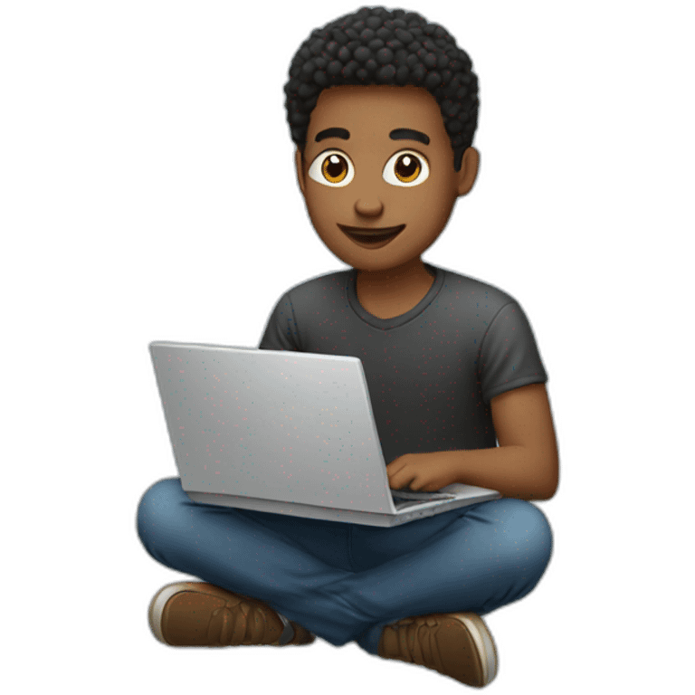 young man with laptop emoji