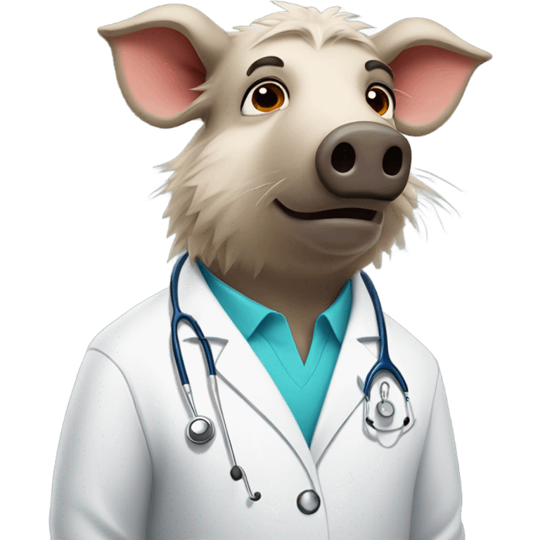 boar as doctor emoji