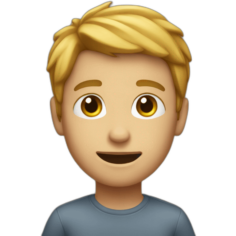 Boy speaking in mike emoji