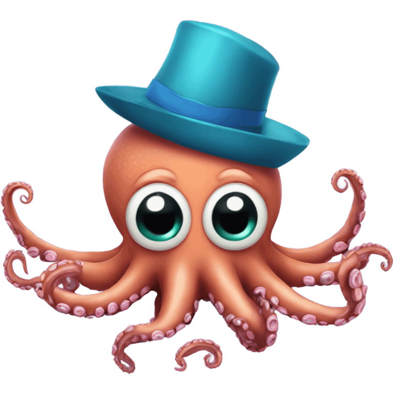 Octopus with birthday hat emoji