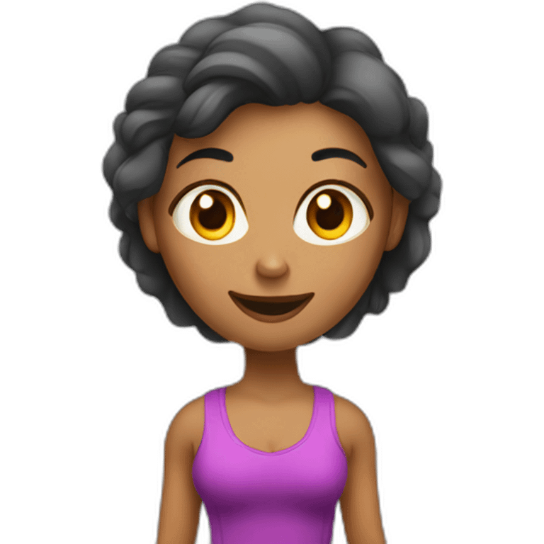 girl booking a crossfit class emoji