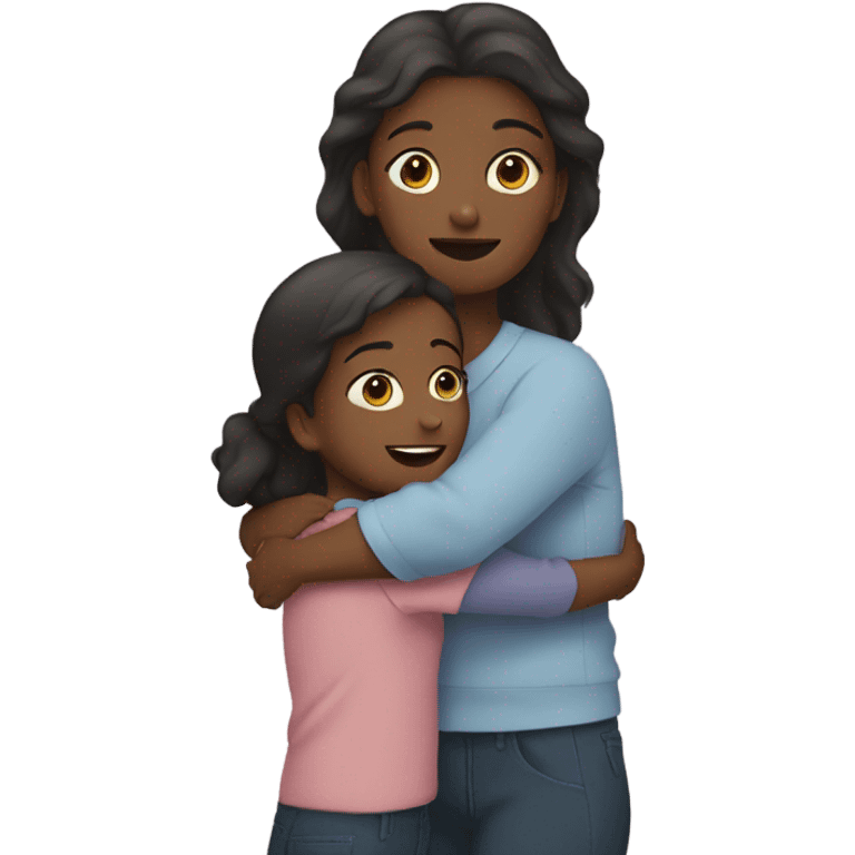 woman hugging daughter emoji