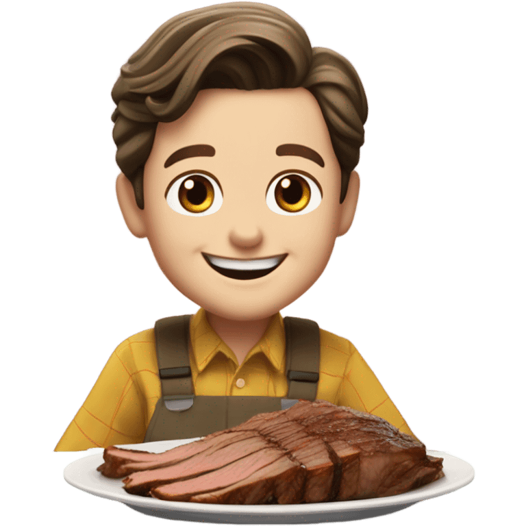 George cooper from young Sheldon eating brisket  emoji