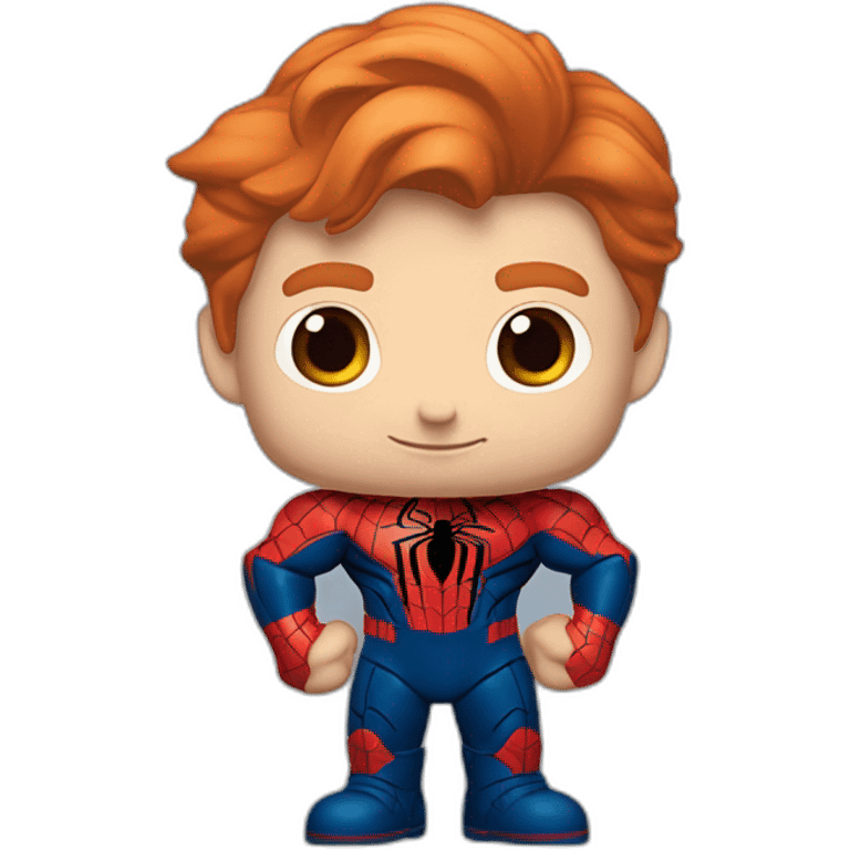 tom crossman with ginger hair shaking hands with spiderman 2099 emoji