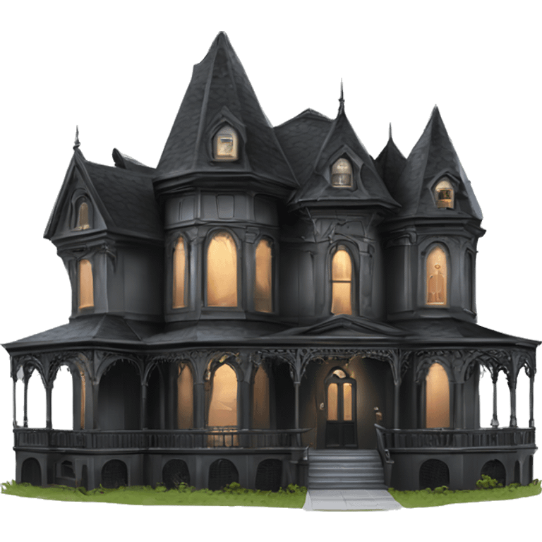 Gothic Victorian mansion emoji