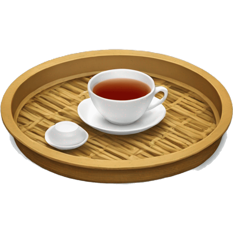 chinese tray with tea emoji