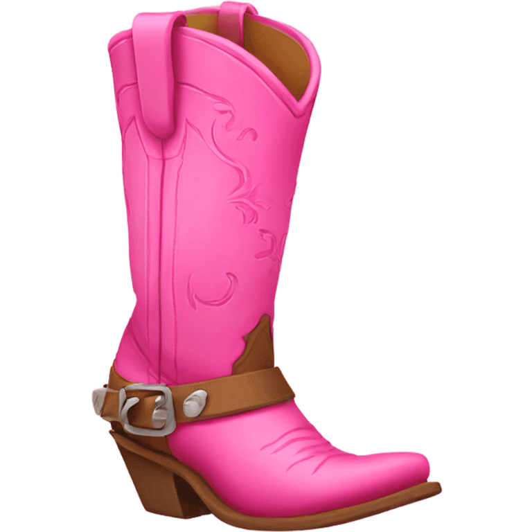 pink cowgirl boot emoji