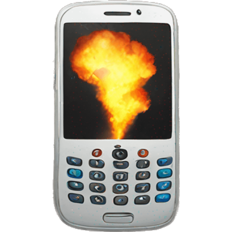 exploding phone emoji