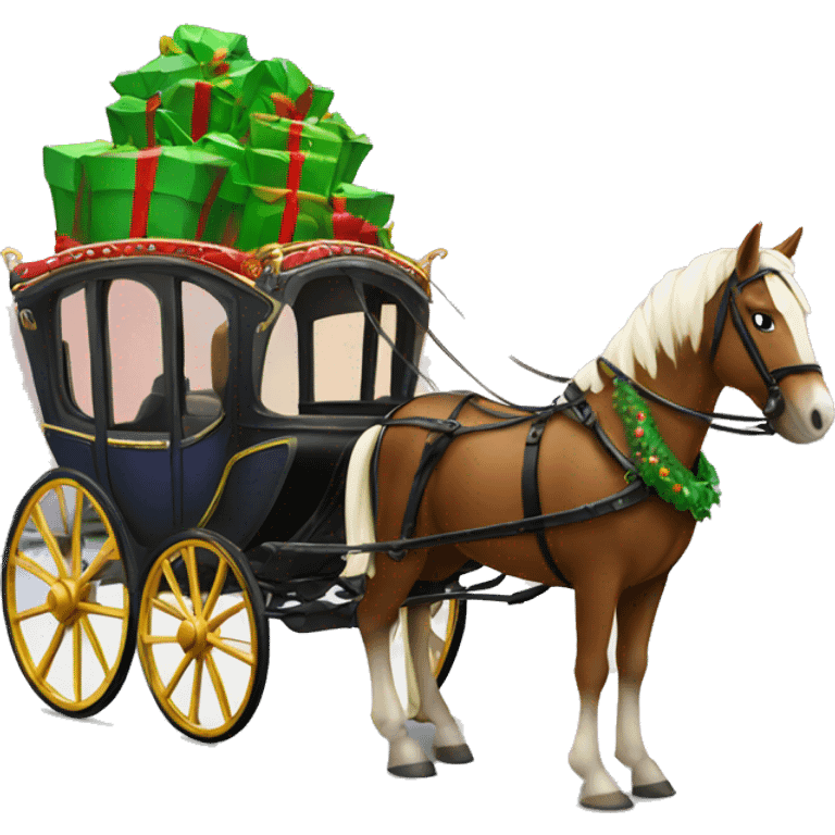 Christmas Horse and carriage emoji