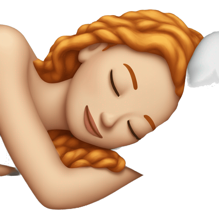 Ginger pretty woman sleepingemoji emoji