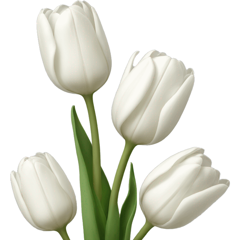 white tulips emoji