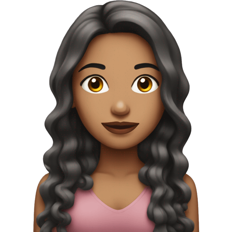 Latina girl with long nails emoji