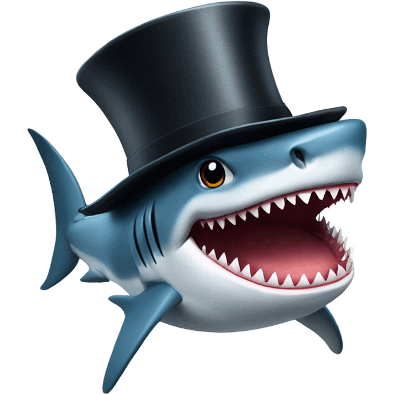 shark with a tophat emoji