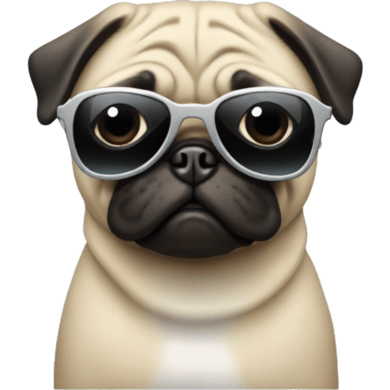 PUG with sunglasses  emoji