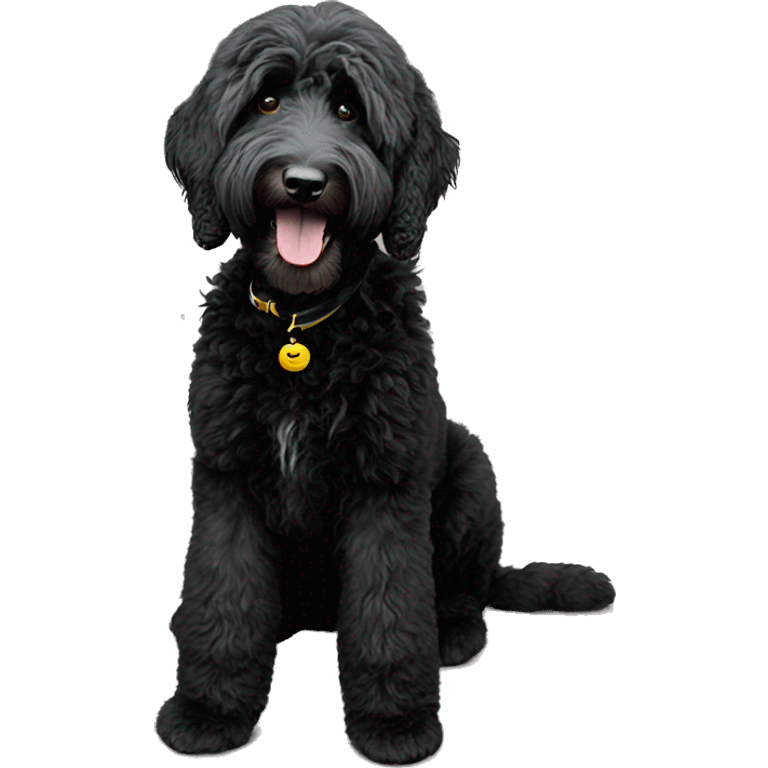 Black goldendoodle emoji