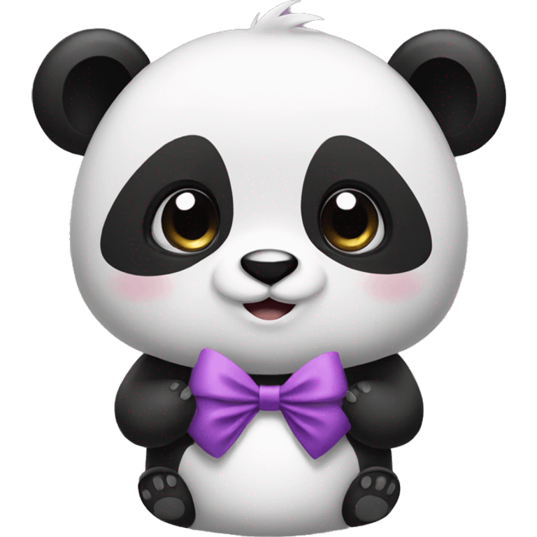 Panda with a bow emoji