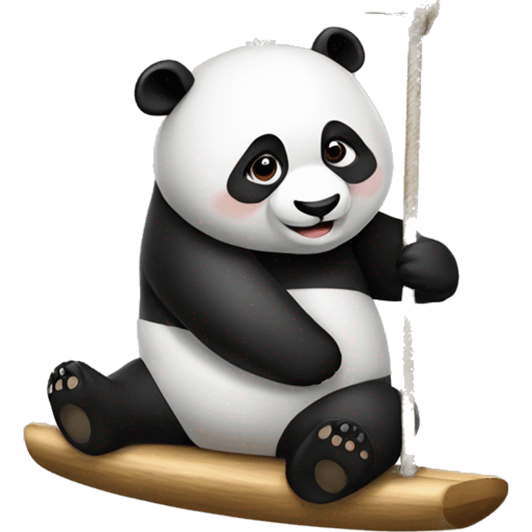 Panda en un columpio  emoji