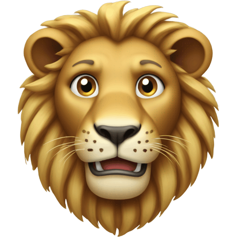 Confused lion emoji