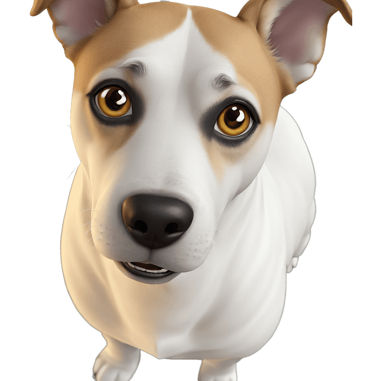 realistic dog looking at viewer emoji