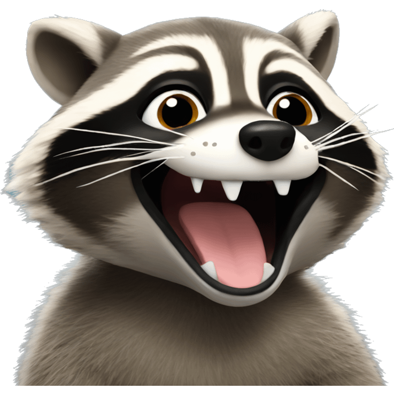 raccoon giggling  emoji