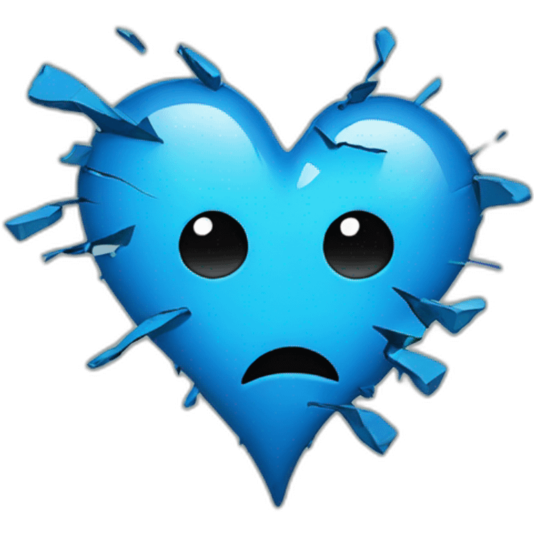 Broken blue hearr emoji