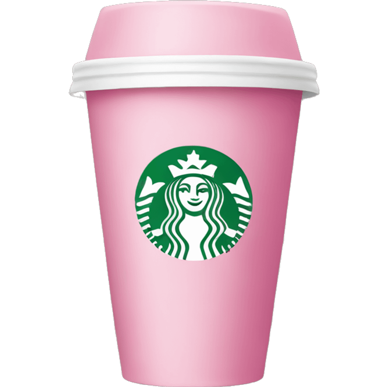 Pink starbucks cup cute  emoji