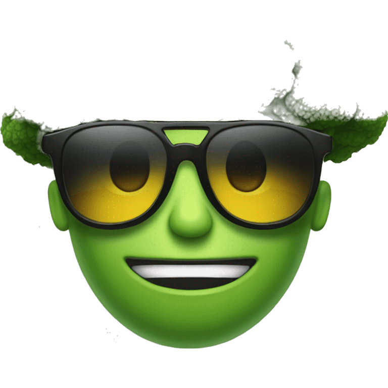 Brócoli fuerte con gafas de sol  emoji