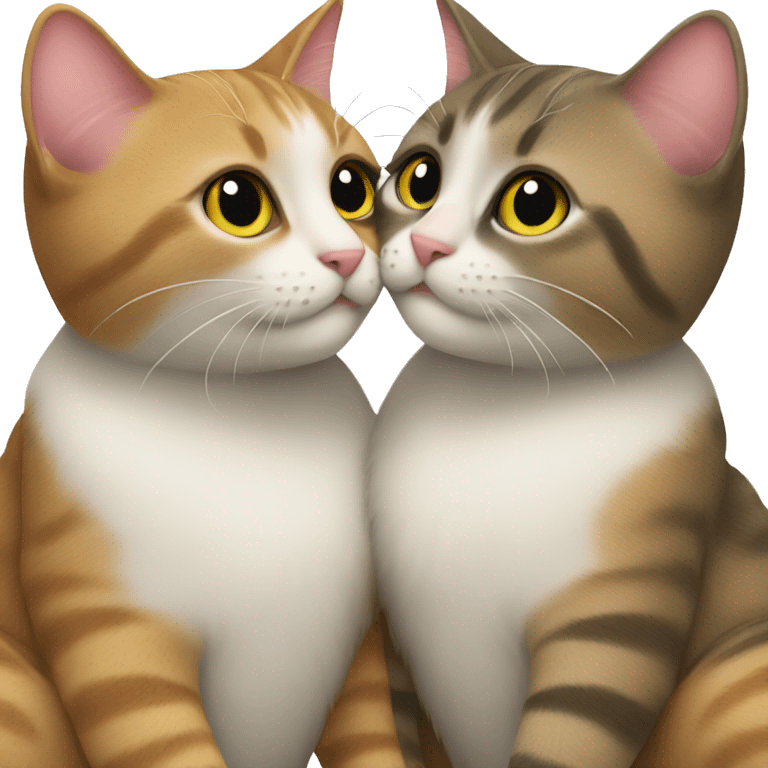 cats kissing emoji