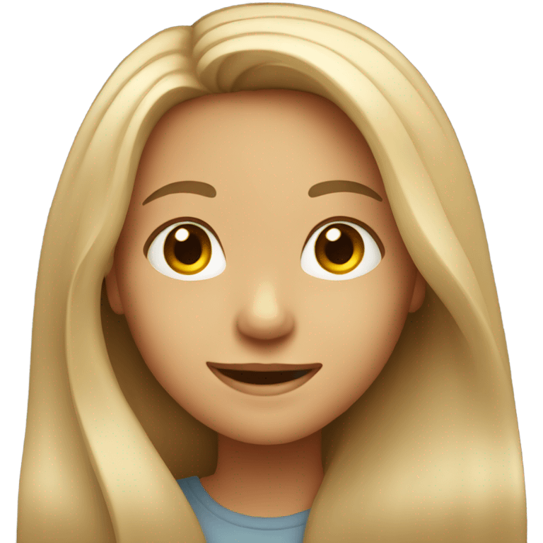 smiling girl with long hair emoji