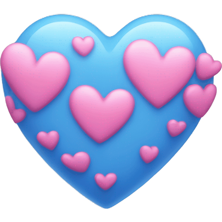 Blue and pink heart emoji