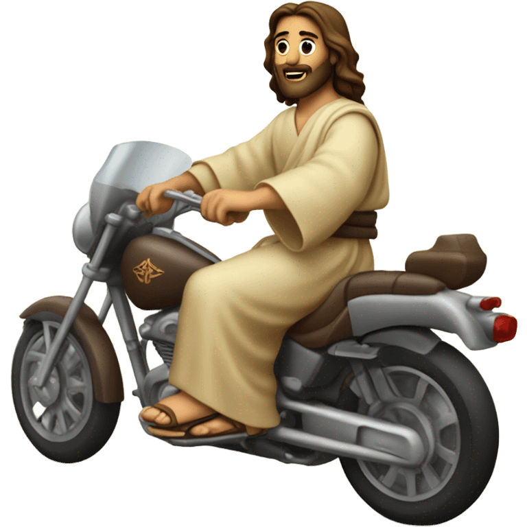 jesus riding a motorcycle emoji