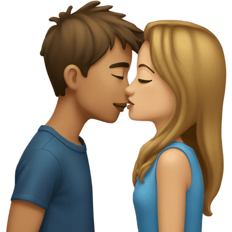 Girls kiss boys emoji