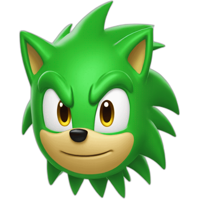 Green sonic the hedgehog emoji