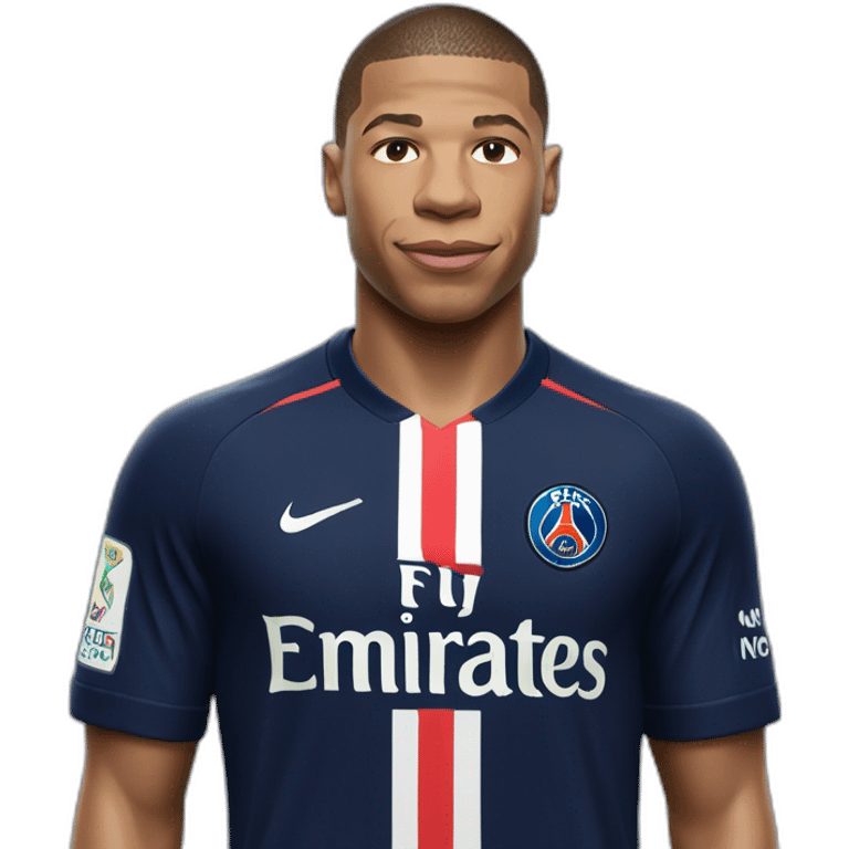 Mbappe With à shirt to psg emoji