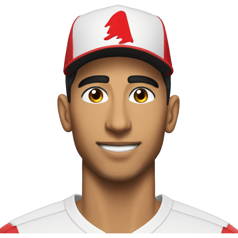 achraf hakimi with red hat emoji