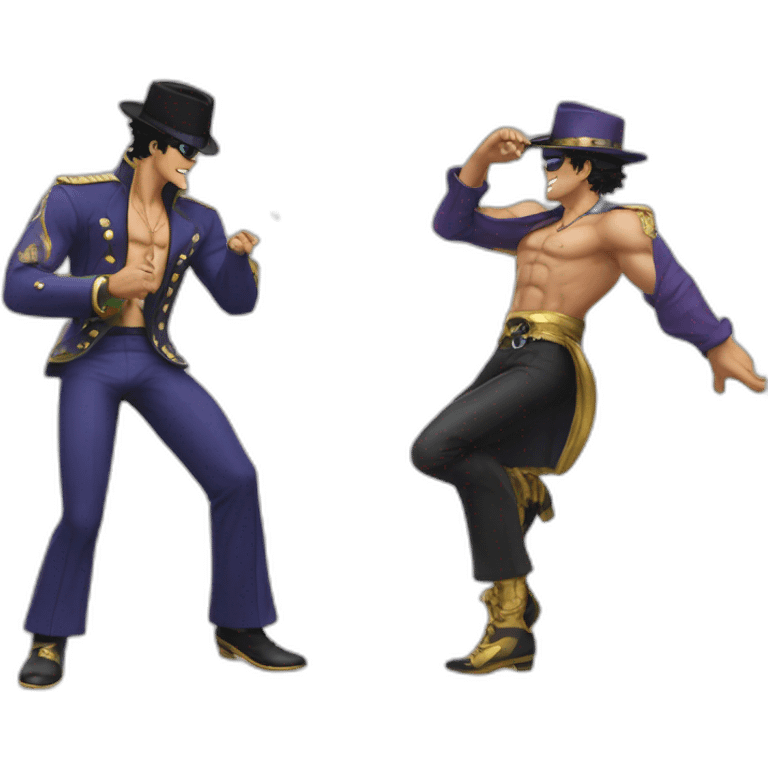 Booba et jotaro qui danse emoji