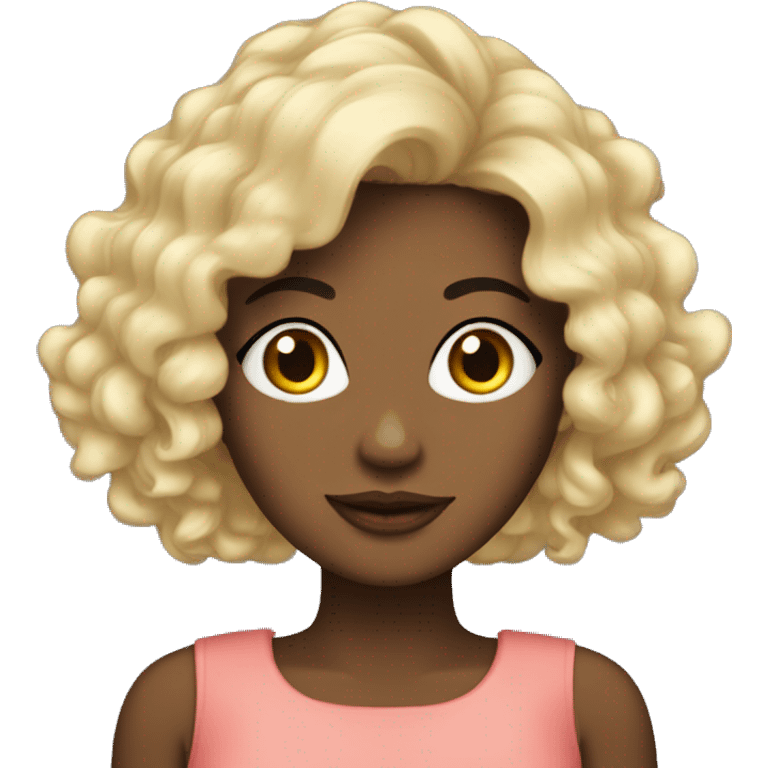 Mulher de cabelo grande loiro  emoji