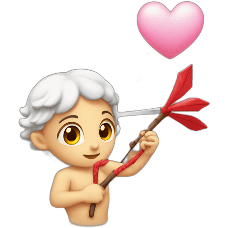 Cupido lanza una flecha de amor emoji