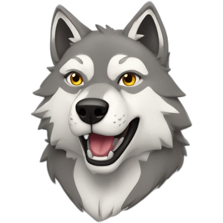 Emoji de lobo que ponga Team wolf emoji