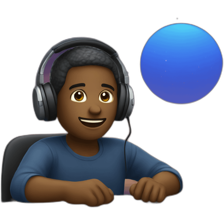 work-at-desk-with-night-sky-and-headphones emoji