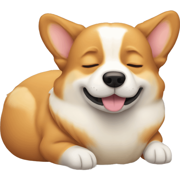 sleeping corgi  emoji