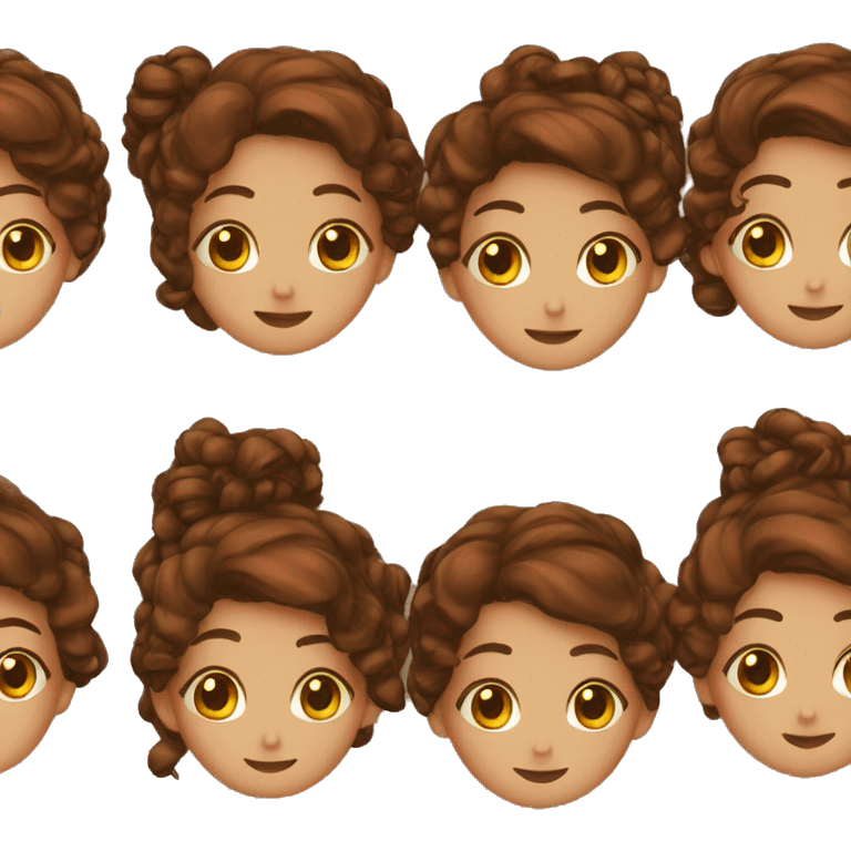 une fille avec des boucles marron emoji