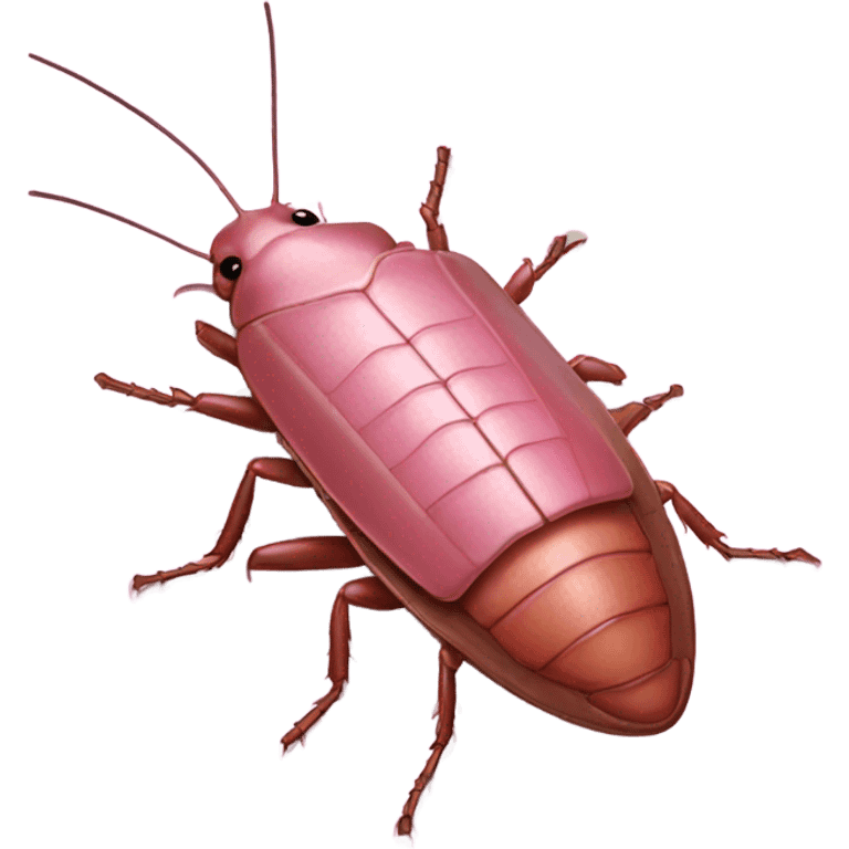 Pink cockroach emoji