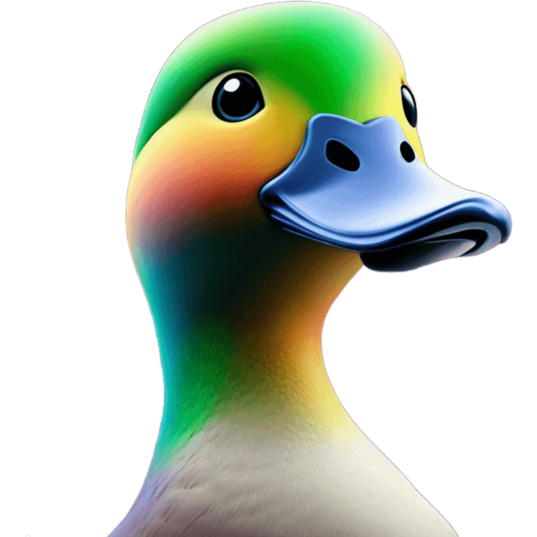 a duck with a galaxy behind him emoji