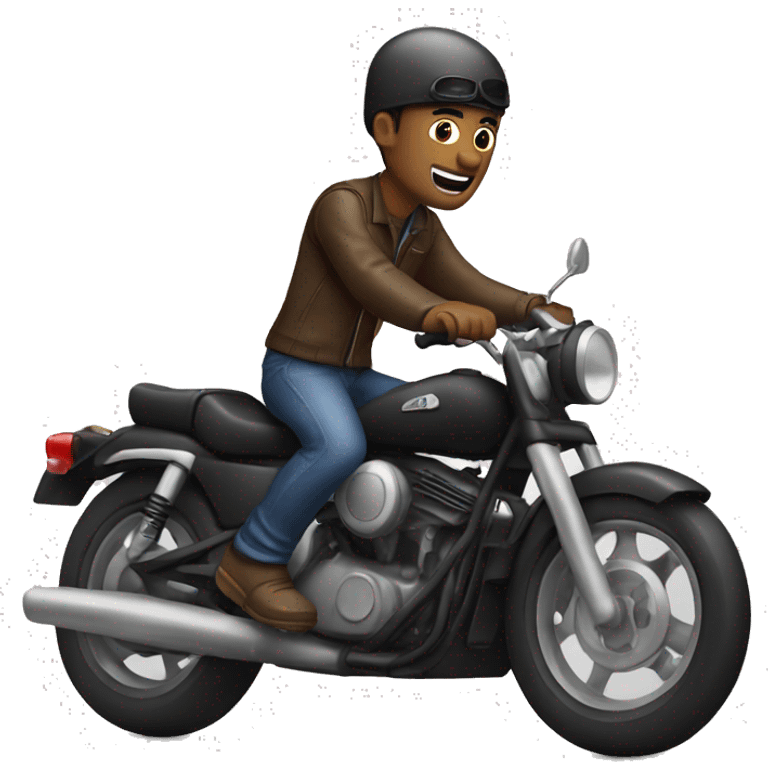 Men on motorcycle emoji