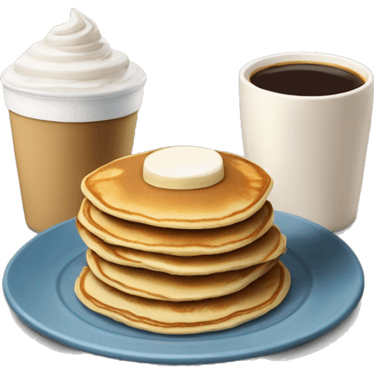 pancakes and cappucino emoji