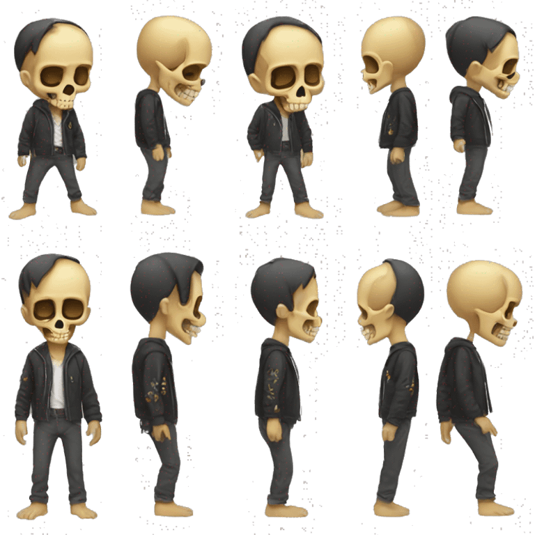 Skull boy mexican full body emoji