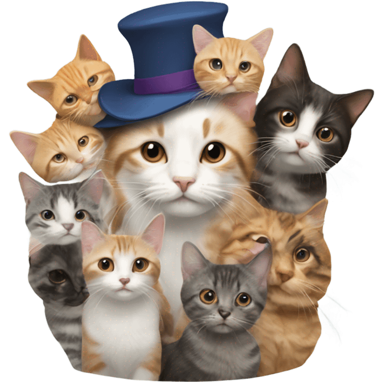 Hat of cats emoji