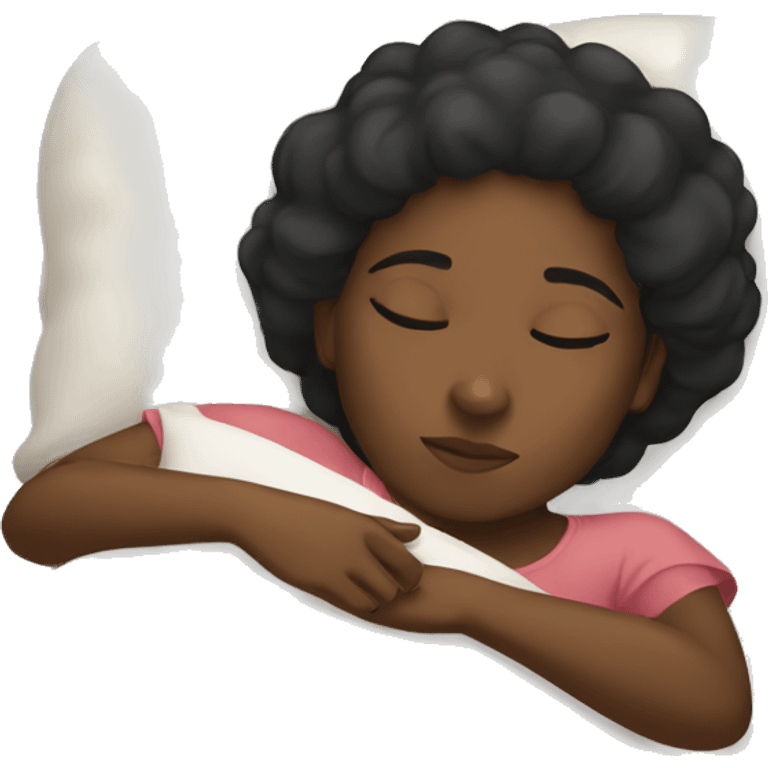 Black girl sleeping emoji